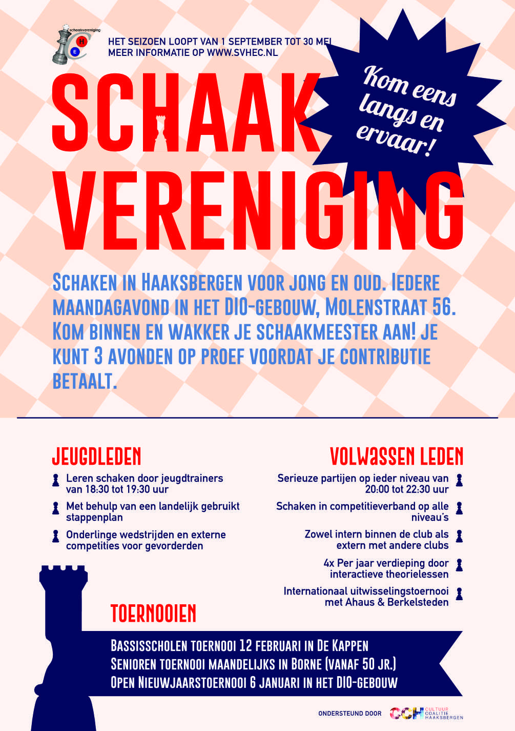 Schaakvereniging gekozen flyer